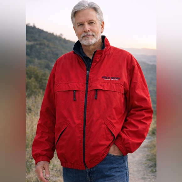 Ralph Lauren Other - Ralph Lauren Polo Sport Men's Red Windbreaker Vintage size large